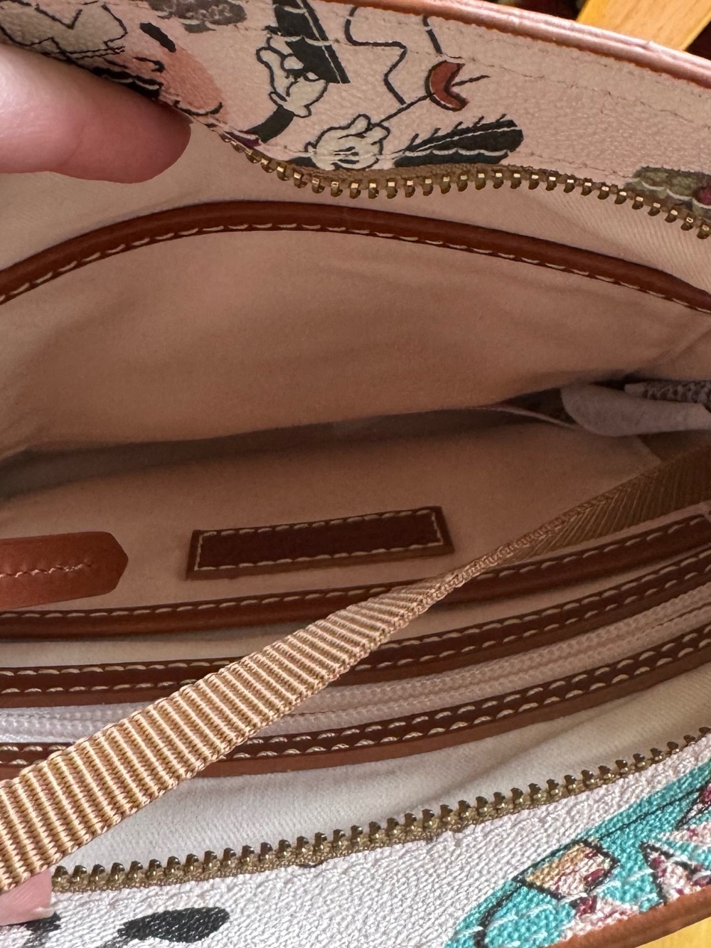 Dooney & Bourke Pink Multicolor Disney Travel Print Crossbody - Picture 2 of 8